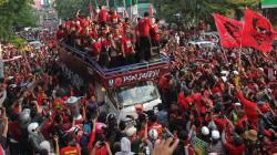 Juara Piala Indonesia 2019, PSM Makassar Pawai bersama Ribuan Pendukung