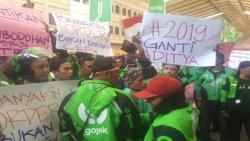 Unjuk Rasa Driver Ojol di Kantor Gojek Medan Nyaris Ricuh, Ini Penyebabnya