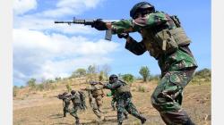 Aksi Prajurit Marinir TNI AL dan Marinir AS Berlatih Tembak Tempur