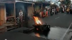 Motor Sport Ludes Terbakar saat Digeber di Jalan Raya Mandung Kulonprogo
