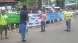 Ratusan Imigran Pencari Suaka Kembali Unjuk Rasa di Kantor UNHCR Medan