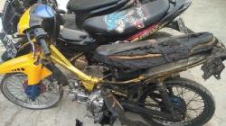 Terjaring Razia Polisi, Pemuda di Cianjur Bakar Motornya hingga Hangus