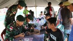 HUT ke-74 PMI, Satgas TNI di Perbatasan RI-Papua Nugini Gelar Donor Darah