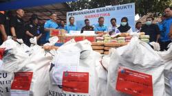 BNN Musnahkan Barang Bukti Sabu Seberat 77 Kilogram