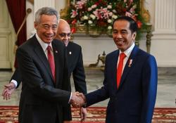 PM Lee dan PM Morisson Tiba di Istana Negara untuk Hadiri Pelantikan Presiden Jokowi