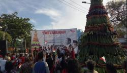 Jokowi-Ma'ruf Amin Dilantik, Relawan di Surabaya Sajikan Tumpeng Raksasa