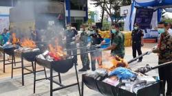 Bea dan Cukai Sumut Musnahkan Barang Selundupan Hasil Sitaan Senilai Rp740 Juta