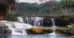 Indahnya Air Terjun Waikelo Sawah di Sumba, Alirannya Deras Berasal dari Gua