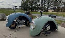 Pemuda Jerman Ubah VW Beetle Jadi Sepeda Motor Mini