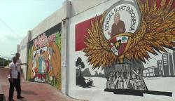 Puluhan Seniman Sulap Dinding Stadion Kebondalem Jadi Instagramable