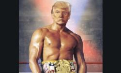 Diisukan Sakit Jantung, Trump Unggah Foto Editan Berbadan Sylvester Stallone