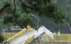 Video Jembatan Hutan Kota Kemayoran Baru Sehari Diresmikan Ambruk