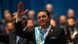 Presiden Guatemala Jimmy Morales Dilempari Telur