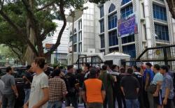 Puluhan Driver Online Demo ke DPRD Sumut Tolak Permenhub 118