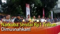 Video Pemusnahan Narkoba Senilai Rp1 Triliun di Mapolda Metro Jaya