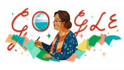 Sosok Nh Dini Muncul di Google Doodle Hari Ini