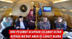 Video Kru Pesawat RJ-85 Ucapkan Selamat Ultah kepada Wapres Ma'ruf Amin Ke-77