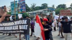 Warga Srandakan Bantul Tolak Penambangan Pasir Progo dengan Alat Berat<