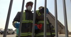 Piramida Giza di Mesir Disemprot Disinfektan untuk Cegah Corona