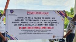 Cegah Corona, Penyeberangan dari Sumsel ke Bangka Belitung Disetop 2 Pekan