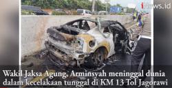 Video Kecelakaan Wakil Jaksa Agung Arminsyah di Tol Jagorawi