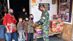 Peduli Warga saat Corona, Kodam Sriwijaya Bagikan Sembako ke Panti Asuhan<