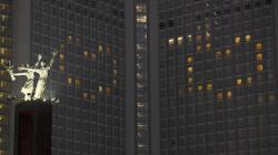 Ungkapan Cinta terhadap Tenaga Medis, Jendela Hotel Grand Hyatt Berbentuk Hati