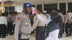 Guna Cegah Covid-19, 275 Anggota Polres Mimika Ikut Tes Suhu Tubuh