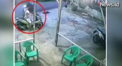 Aksi Pencurian Sepeda Motor di Depok Terekam CCTV, Pelaku Babak Belur Dihajar Massa