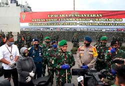 Pasukan Yonif 125 Diberangkatkan ke Merauke, Pangdam Bukit Barisan: Kalian Harus Waspada