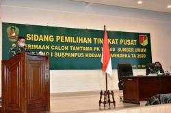 Pangdam XIII Merdeka Pimpin Sidang Pemilihan Tingkat Pusat Penerimaan Calon Tamtama TNI AD<