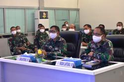 Danlantamal VIII Ikuti Entry Briefing KSAL melalui Video Conference<