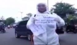 Video Pria Gunakan APD Protes di Jalan Pasuruan karena Warga Tak Patuhi Protokol Kesehatan