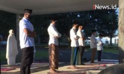 Video Presiden Jokowi Salat Idul Fitri di Halaman Wisma Bayurini Istana Bogor