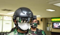 Cegah Covid-19, TNI AD Gunakan Helm Canggih Pendeteksi Suhu Tubuh