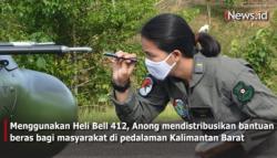 Putri Dayak Lulusan Akmil Terbangkan Bell 412 Ke Pedalaman Kalbar