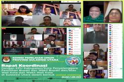 Bahas Pilkada Serentak, KPU Sulut Gelar Rakor Online<