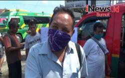 Tidak Pernah Dapat Bantuan, Puluhan Sopir Angkot Medan Unjuk Rasa di Pangkalan<