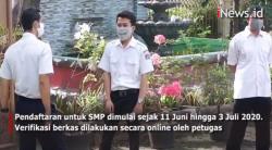 Video Pendaftaran PPDB SMP di Jakarta, Sekolah Terapkan Protokol Kesehatan