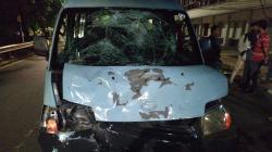 Kecelakaan di Cideng Jakarta Pusat, Bagian Depan Motor dan Mikrolet Ringsek