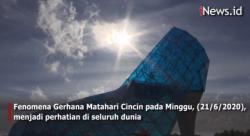 Video Penampakan Gerhana Matahari Cincin di Sejumlah Negara