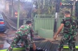 Detik-Detik Kebakaran Asrama TNI di Denpasar, Diduga akibat Korsleting Listrik