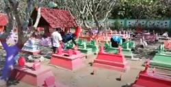 Viral Makam Warna Warni di Madiun Hilangkan Kesan Angker