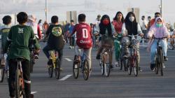 Jembatan Suroboyo Ramai Dikunjungi Warga saat Pandemi Covid-19