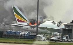  Bersiap Terbang ke Cile, Pesawat Kargo Milik Ethiopia Terbakar di Bandara Shanghai