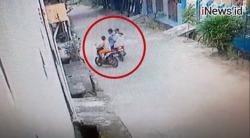 Video Seorang Bocah di Palembang Dibegal Terekam CCTV