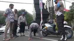 Kedapatan Tak Pakai Masker, Sejumlah Polisi di Mapolresta Malang Dihukum Push Up