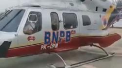 Viral, Ketua DPRD Riau Pakai Heli Karthutla BNPB untuk Kegiatan Parpol di Bengkalis