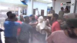 Ricuh, Unjuk Rasa Puluhan Mahasiswa di Kantor Bupati Batubara