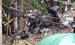 Helikopter Jatuh Timpa Rumah Warga, 5 Orang Tewas<
